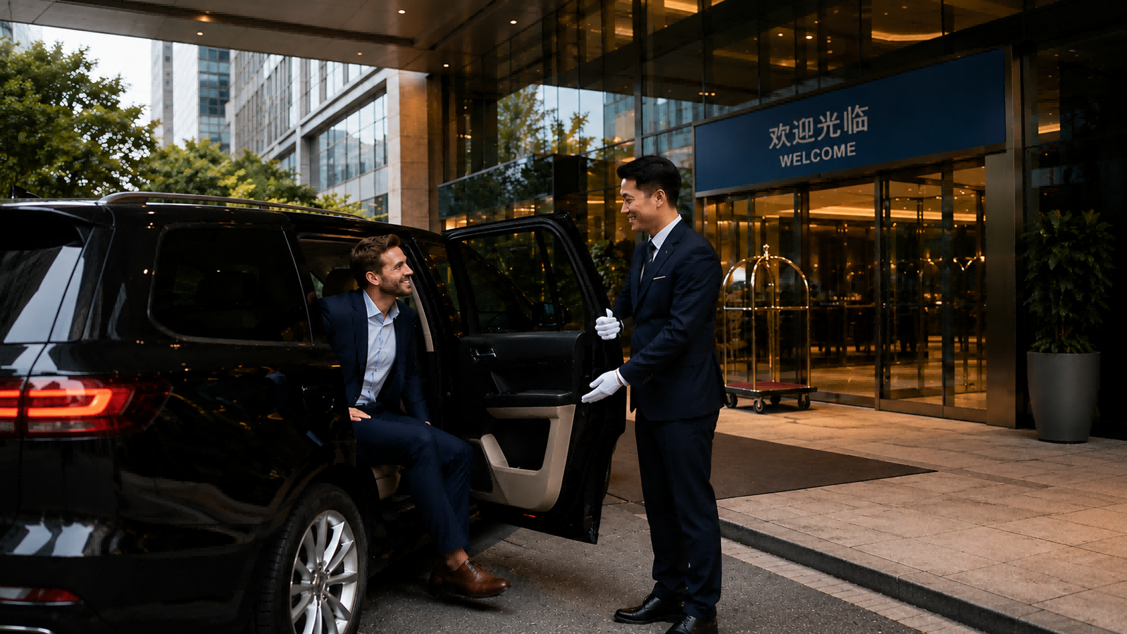 Chengdu business car service with professional chauffeur
